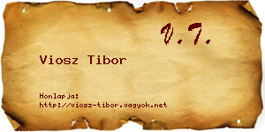 Viosz Tibor névjegykártya